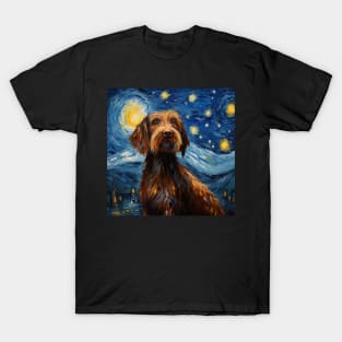 German Wirehaired Pointer Night T-Shirt